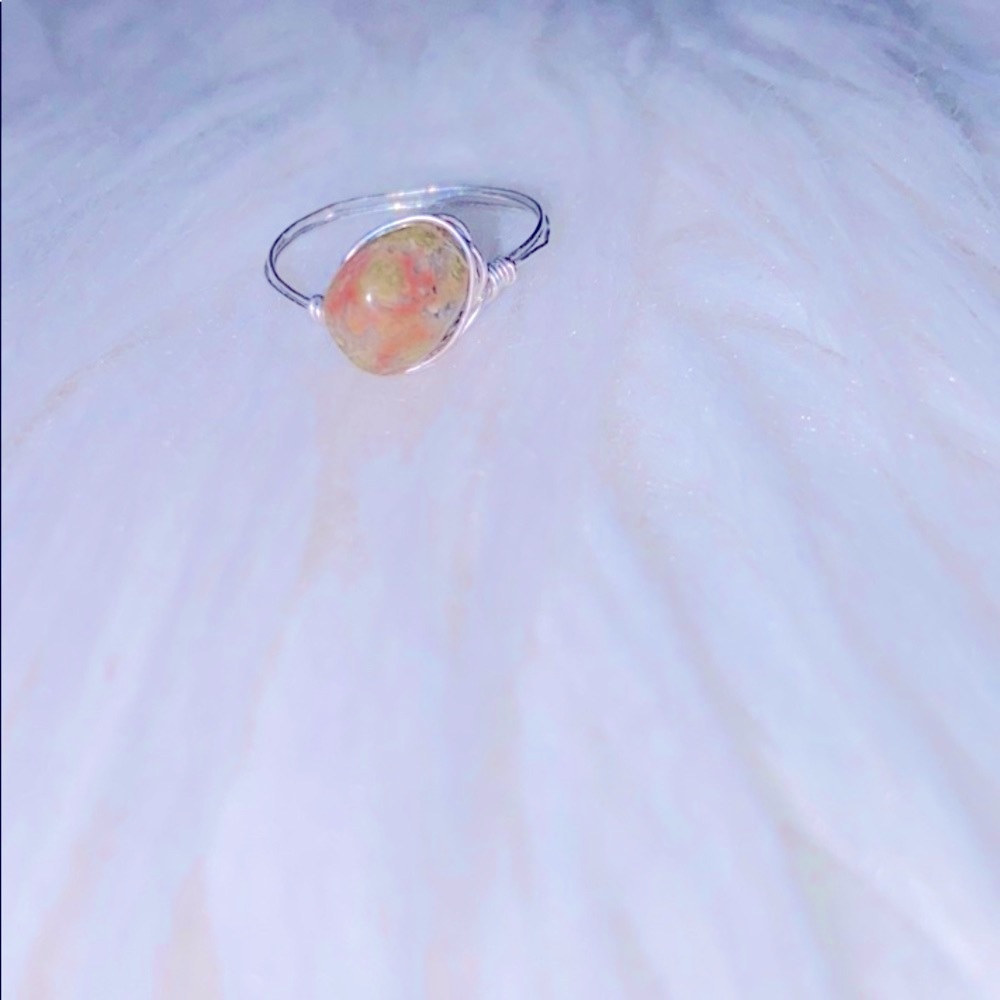 Unakite Gemstone Ring